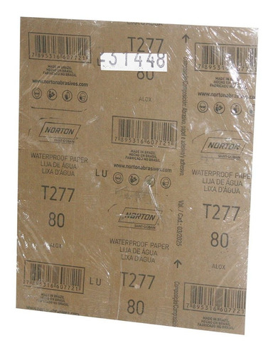 Imagen 2 de 7 de Lija De Agua T277 Norton 230mm X 280mm, C80