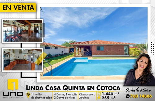 Imagen 1 de 15 de Linda Casa Quinta En Venta En Cotoca - Santa Cruz
