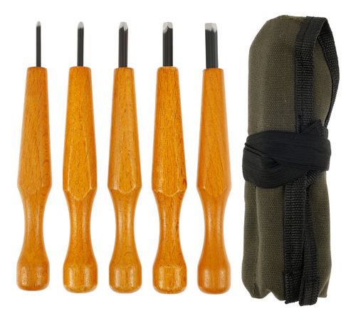 Kit De Tallado En Madera, 5 Piezas, Herramientas Para Tallar