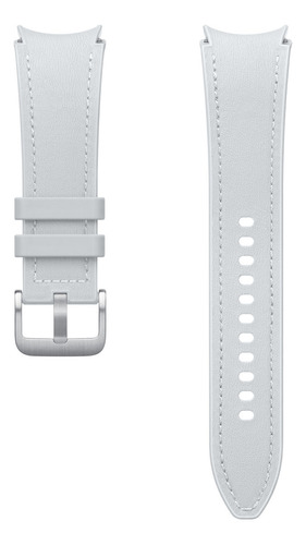 Correa Híbrida De Cuero Ecológico (m/l) Para El Galaxy Watch Color Silver