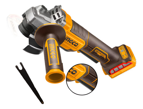 Esmeril Galletero Angular Inalambrico Hombre Muerto 20v Ingc