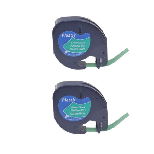 2pk Etiqueta De Plástico Cinta Compatible Para Dymo Letra Ta