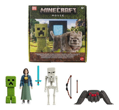 Mattel Minecraft Movie Story Overworld Set 4 Figuras Accion