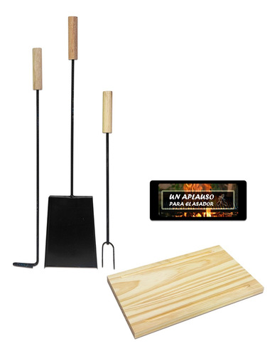 Tabla Asador Combo Parrilla Set Asador. Set X 5 Piezas