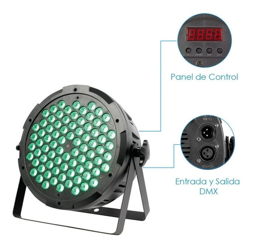 Cañon Led Par Steelpro  80 Led X 3w  Rgb Audiorítmico