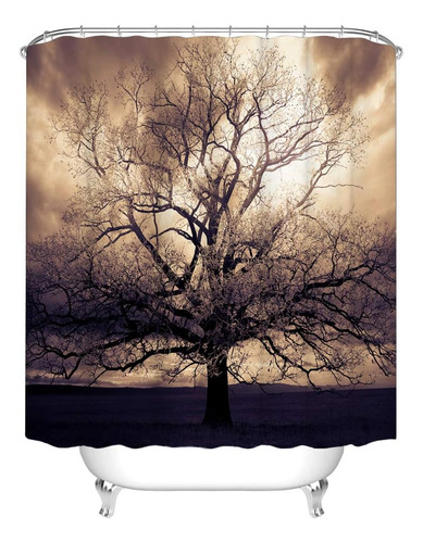 Rnnjoile Sepia Tree Cortinas De Ducha Para Baño Mysterious F