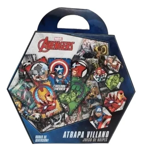 Atrapa Villano Naipes Juego Infantil Cartas Avengers Marvel