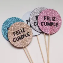 Comprar Cake Topper Feliz Cumple X10 