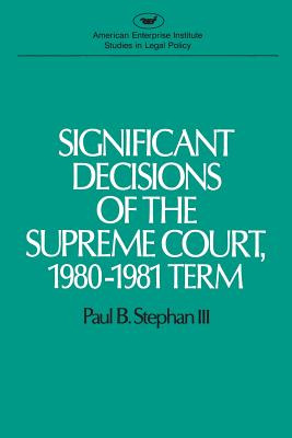 Libro Significant Decisions Of The Supreme Court, 1980-19...