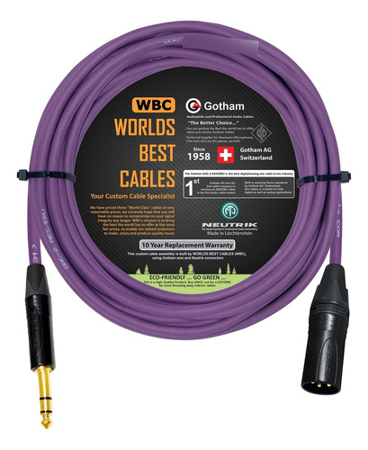 25 Foot Gotham Gac-2 Ae Ebu (morado) Baja Perdida X Core Xlr