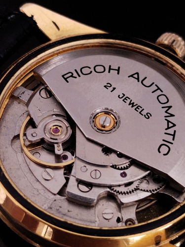 Reloj Automático Vintage Ricoh 21 Joyas Chapado En Oro