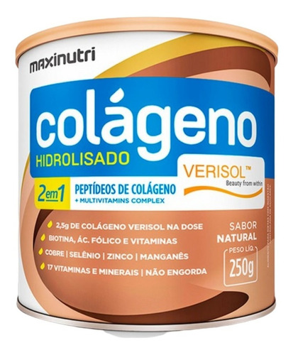 Colágeno Hidrolisado 2 em 1 Verisol Maxinutri 250g