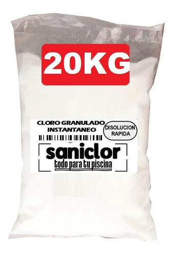 Cloro Granulado Disolucion Rapida 20kg Saniclor Piscinas