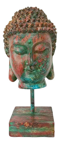 Estatua De Cabeza De Buda Escultura 9  Meditación Resina