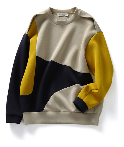 Elegante Sudadera Con Capucha En Bloques De Color Para La Mo