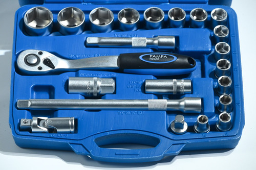 Set Tubos Bocallaves 22 Piezas 1/2 Cromo Vanadio Sacabujía