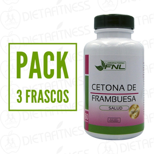 Cetona De Frambuesa Fnl 60 Caps Pack 3 Frascos Dietafitness