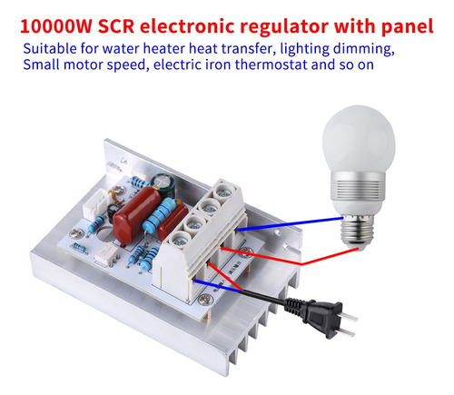 Regulador De Voltaje Digital Scr Dimmer De 10000 W Y Control