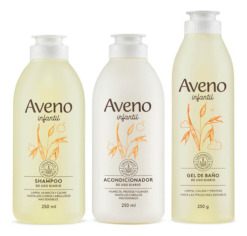 Kit Aveno Infantil Shampoo + Acondicionador + Gel De Baño