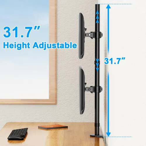 Soporte De Monitor Dual Vertical Ergofocus, Montaje Del Para