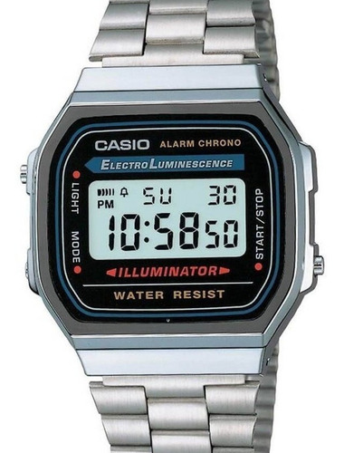 Relógio Casio Unissex Retro A168wa-1wdf - ( Nota Fiscal )