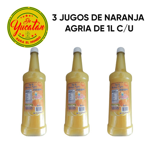 3 Jugos De Naranja Agria 1l Yucatán-  Cochinita, Marinados