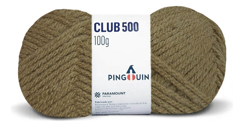 Lã Club 500 Tricô Pingouin Novelo 200m 100g (500 Tex) Cor 9755 - Chá Verde
