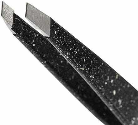 Imagem 2 de 5 de Pinça Tweezerman Slant Inclinada Dusted Onyx 9,5cm
