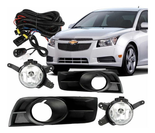Faros De Auxiliar Cruze 2009 2010 2011 2012 Kit Completo