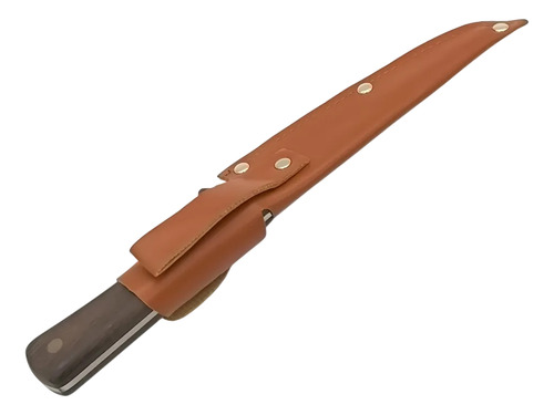 Cuchillo Carnicero Rustico Hoja Delgada Filetero Con Funda