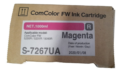 Tinta Riso Comcolor Magenta Fw 5230r/5231r/5000r