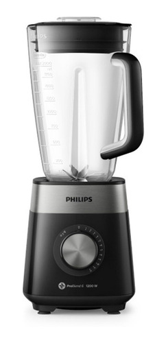 Imagen 1 de 3 de Licuadora Philips Serie 5000 HR2242 3 L negra con jarra de tritan 220V