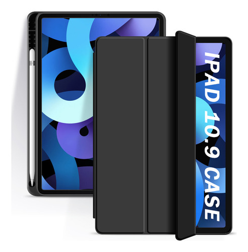 Funda Teknet Silicon Para iPad Air 11 2024 Air 5 Air 4 10.9 Color Negro