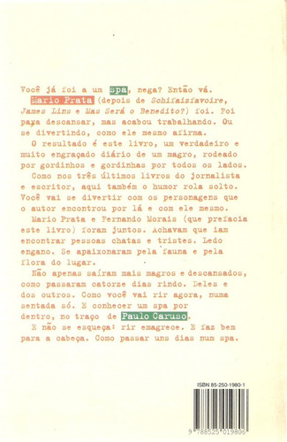 Livro Diário De Um Magro Mário Prata Emagrecer Spa Humor