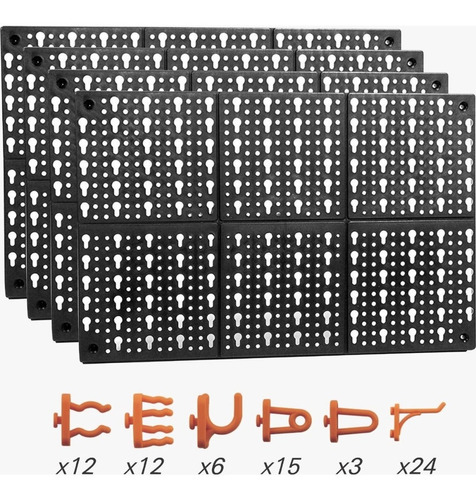 Painel Porta Ferramentas 72 Ganchos Organizador Oficina Casa