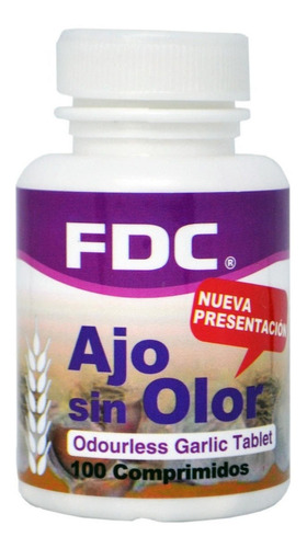 Colesterol - Ajo Sin Olor X 100 Capsulas Sabor Sin sabor