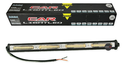 Barra Led Slim Dual 35cm 144w Con Fijo Y Strobo