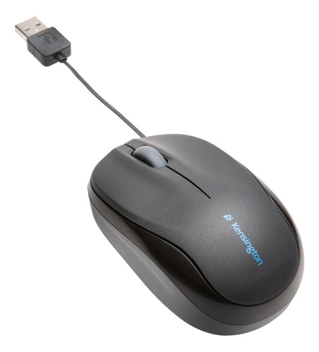 Mouse Optico Con Cable Retractil | Negro / Kensington