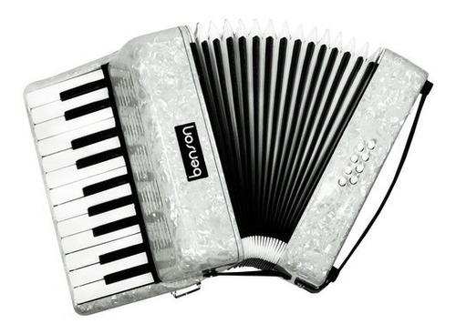 Acordeon Sanfona 8 Baixos Semi Profissional Benson Bac08 Wh