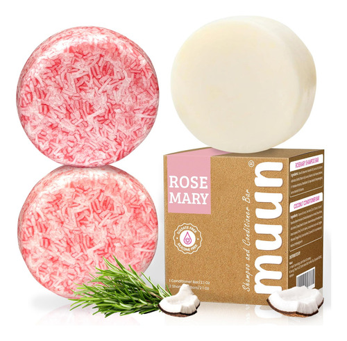 Set De ChampĂș Y Acondicionador En Barra Muun Rosemary Hair G