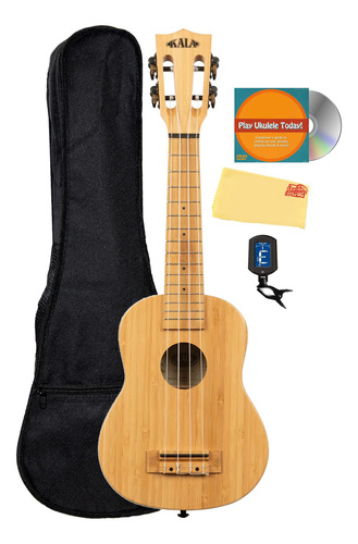 Ukelele Soprano De BambĂș Con Bolsa Afinador Y Dvd Instructiv