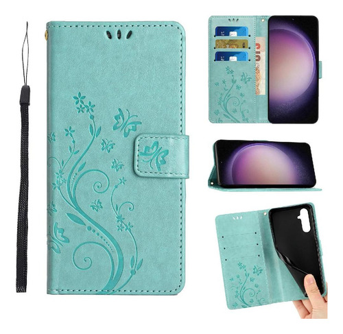 Funda Con Tapa Para Samsung Galaxy A36, Correa De Muñeca Con Función Atril, Piel Sintética, Tarjetero, Cierre Magnético