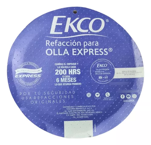 Olla Express Clásica De 8 Litros Ekco