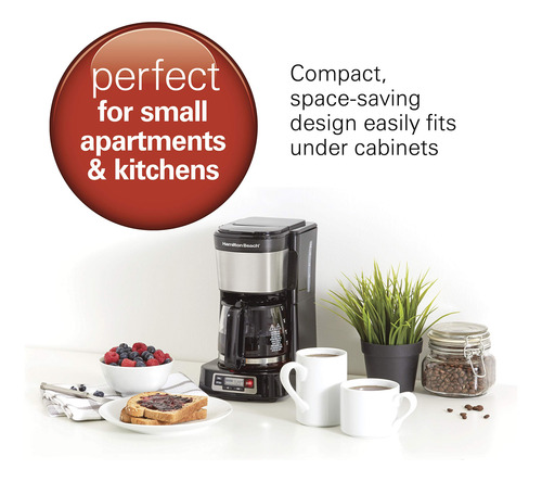Cafetera Compacta De Goteo Hamilton Beach Para 5 Tazas Con P
