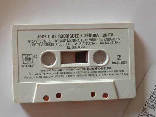 Cassette De Jose Luis Rodriguez -señora Bonita (#70- (Usado)