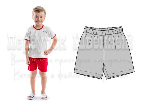 Patrón Molde Niño Shorts Sencillos Marleigh