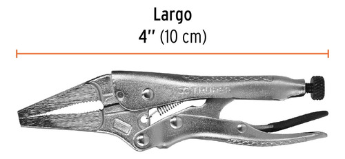 Pinza De Presión 4 Pulgadas. ( 10 Cms.) Punta Larga. Truper.