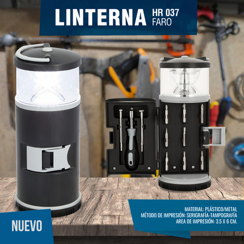 Linterna Portatil De 6 Leds Con Estuche De Herramientas
