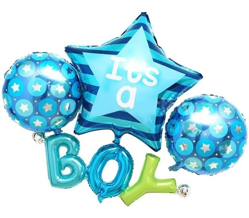 Kit Globos Metálicos Baby Shower Es Niño Ó Es Niña #22