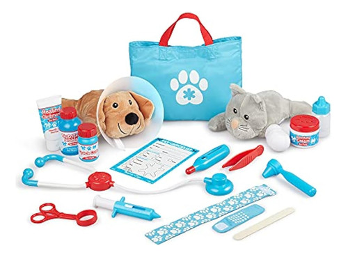 Melissa & Doug Examine And Treat Pet Vet Play Set (24 Piezas